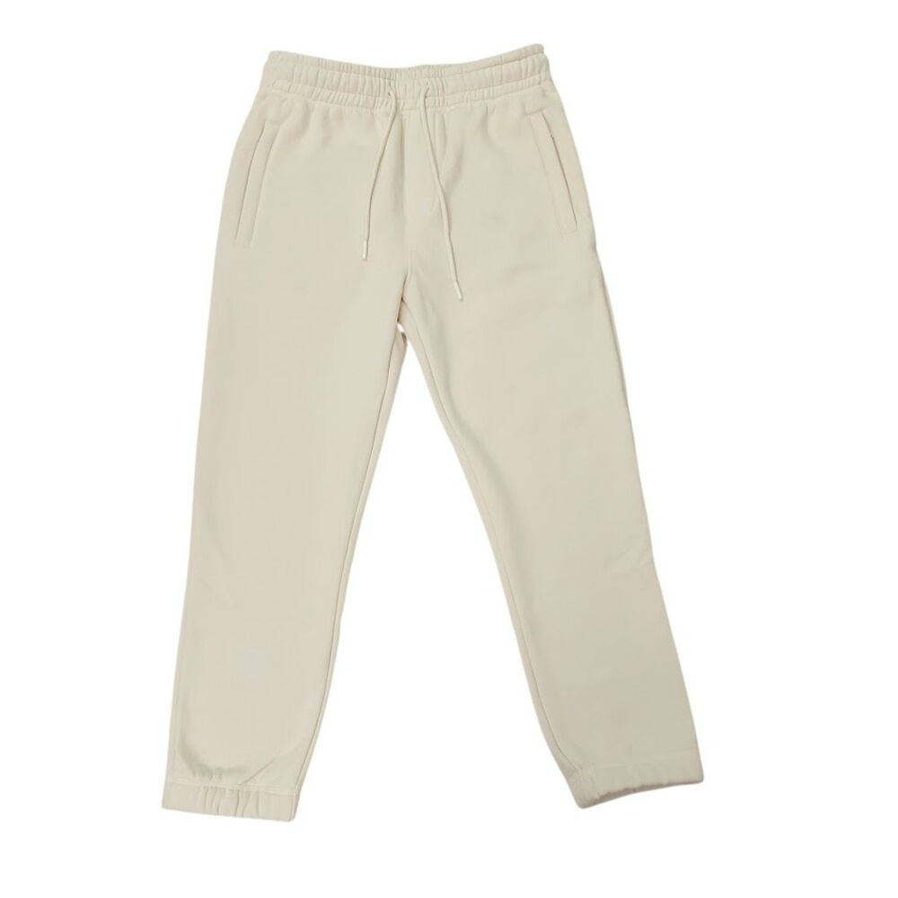 Maison Article Joggers Mens Small Beige Fleece Activewear Comfy Cozy Athletic
